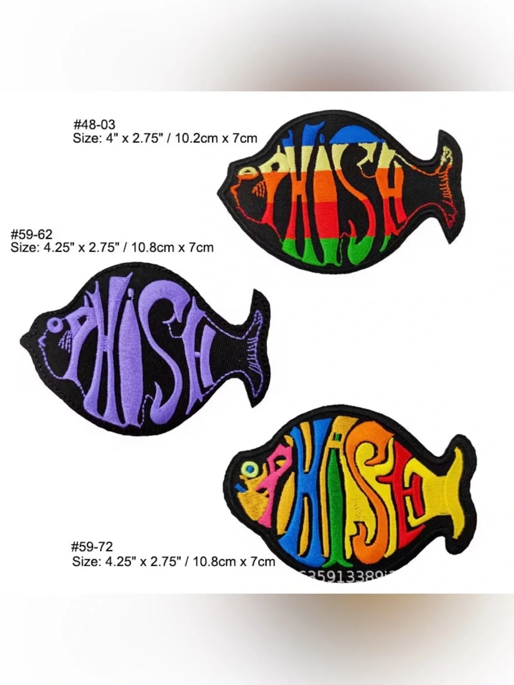 The Country’s Premier Touring Jam Band Symbolized in 3 Colorful Iron on patches